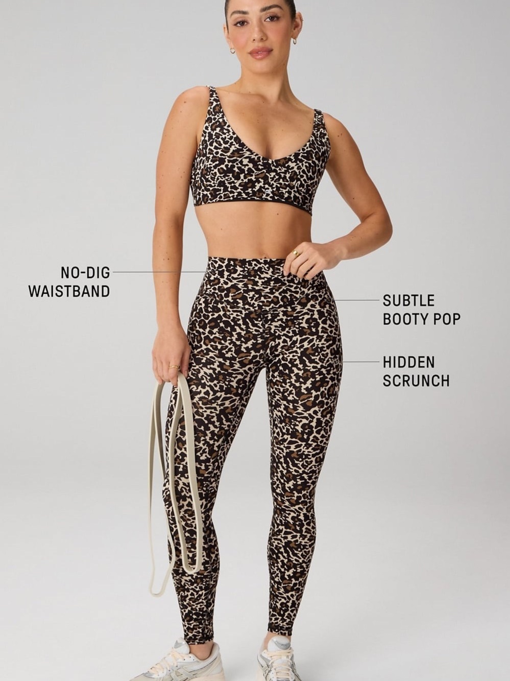 Set! Fabletics 🐆 Leopard Print Leggings and Bralette Set - Size Medium (M)